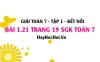 Bài 1.21 SGK Toán 7 tập 1 Kết nối tri thức